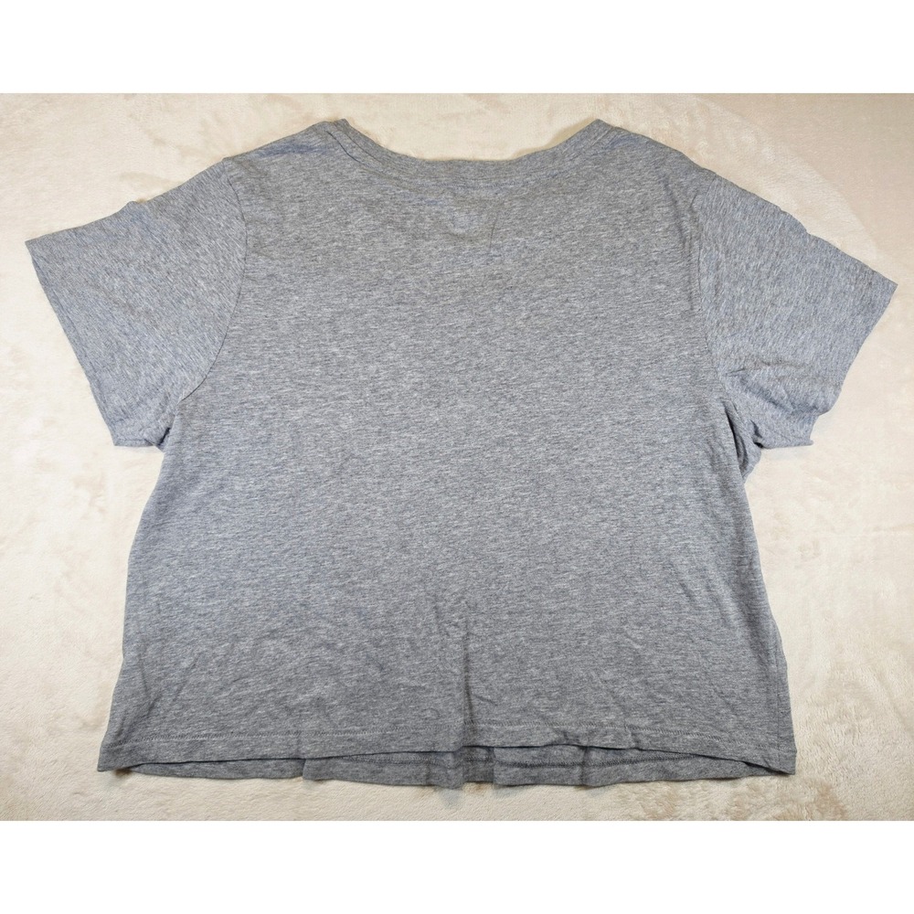 Universal Thread Womens XXL Shrunken Tee Heather Gray Cropped Boxy Short Sleeve - Picture 2 of 6